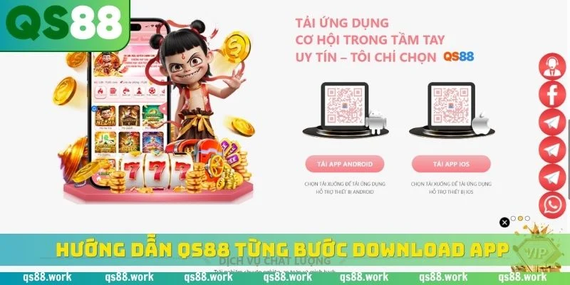 Hướng dẫn QS88 từng bước download app